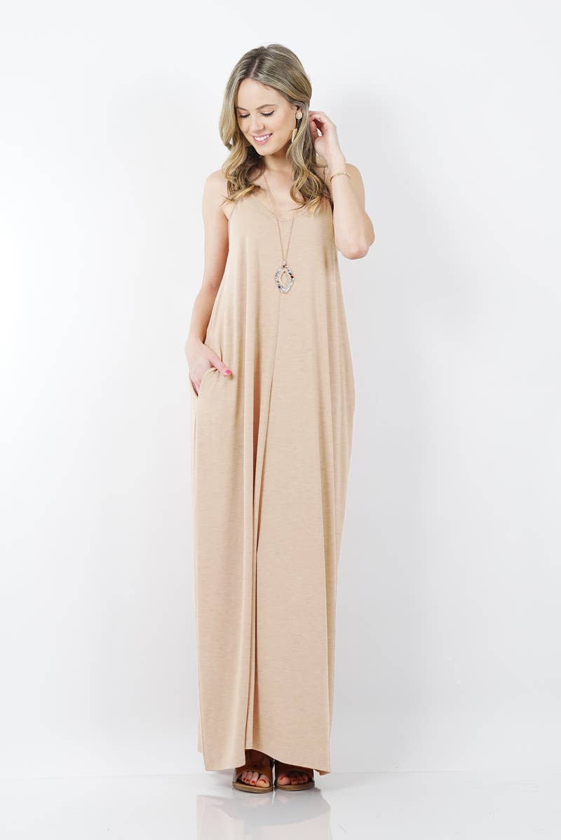 V-Neck Cami Maxi Dress