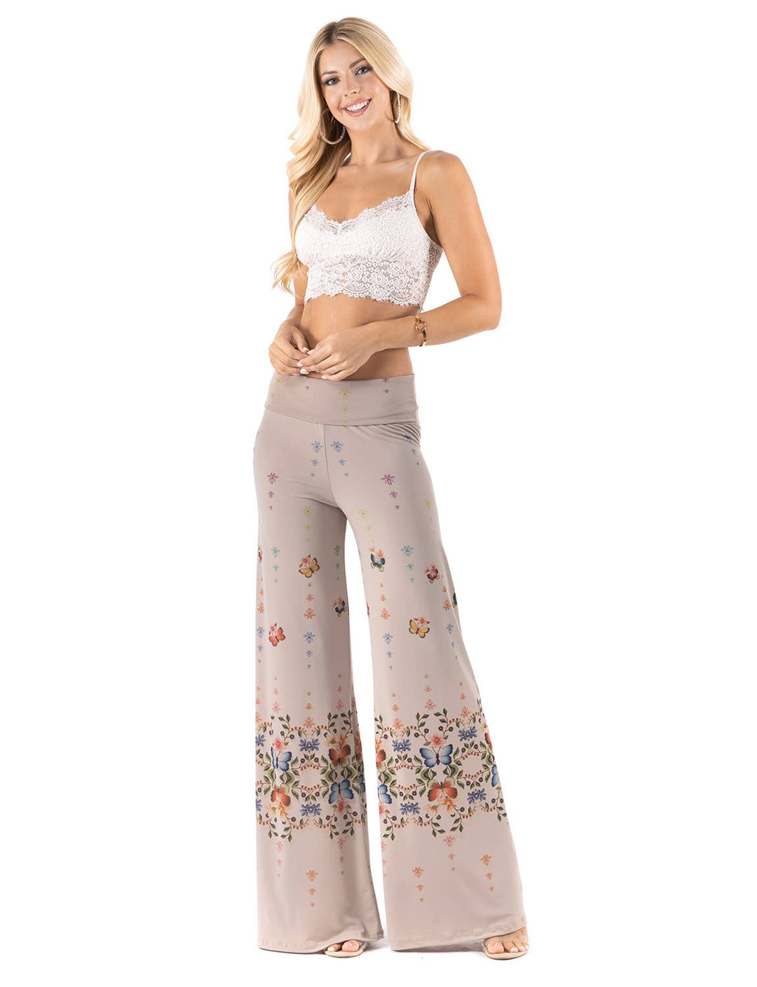 Butterfly Print Palazzo Pants