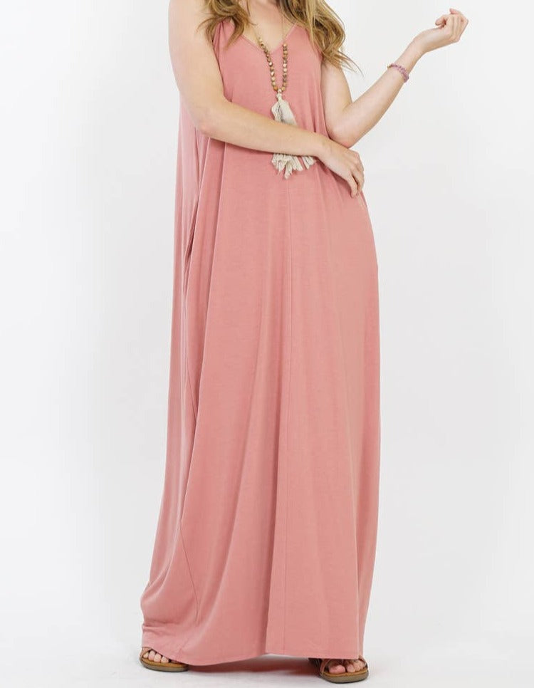 V-Neck Cami Maxi Dress