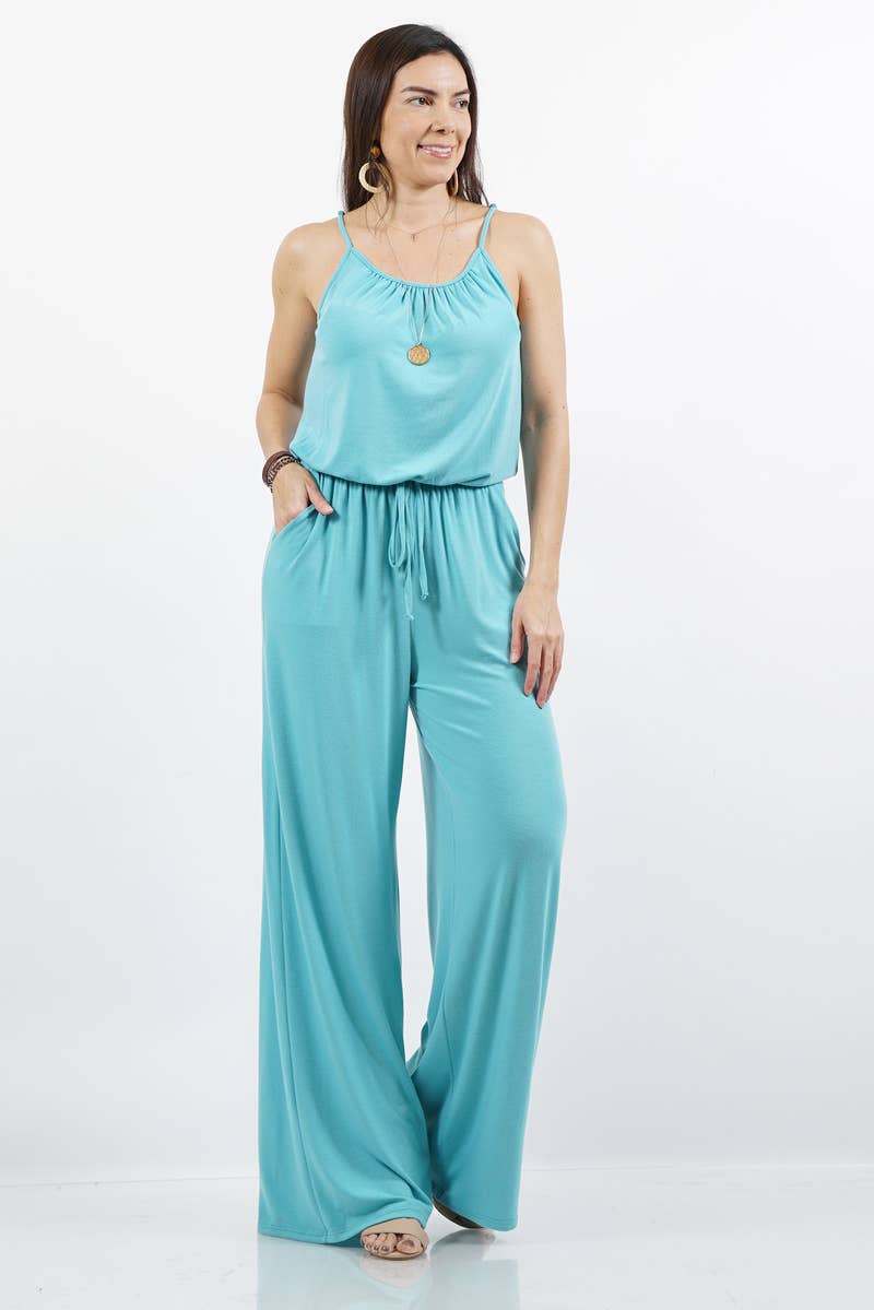 Dana Spaghetti Strap Jumpsuit with pockets
