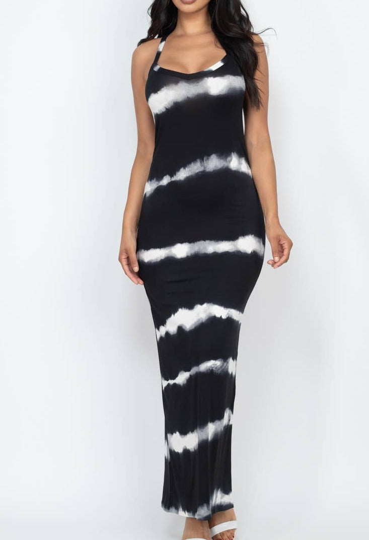 Cathy Tie-Dye Printed Maxi Dress