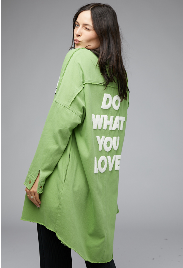 Do What You Love Button Down Jacket