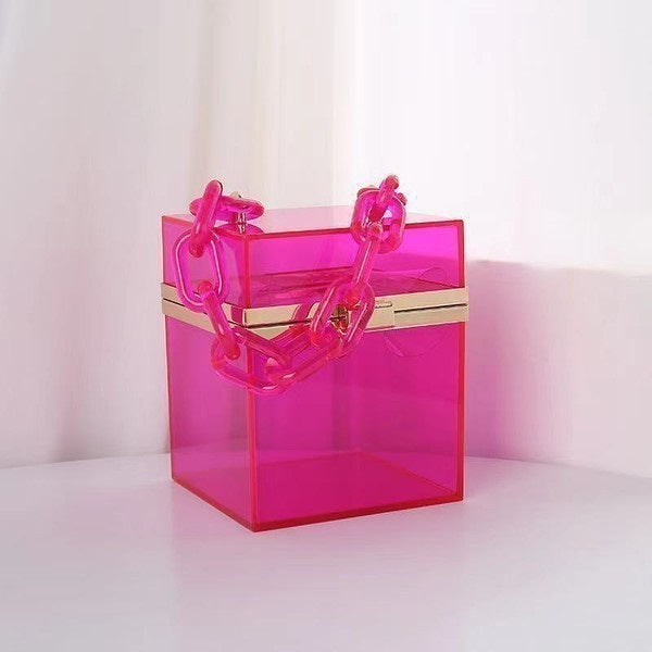 Acrylic Gift Box Shape Bag