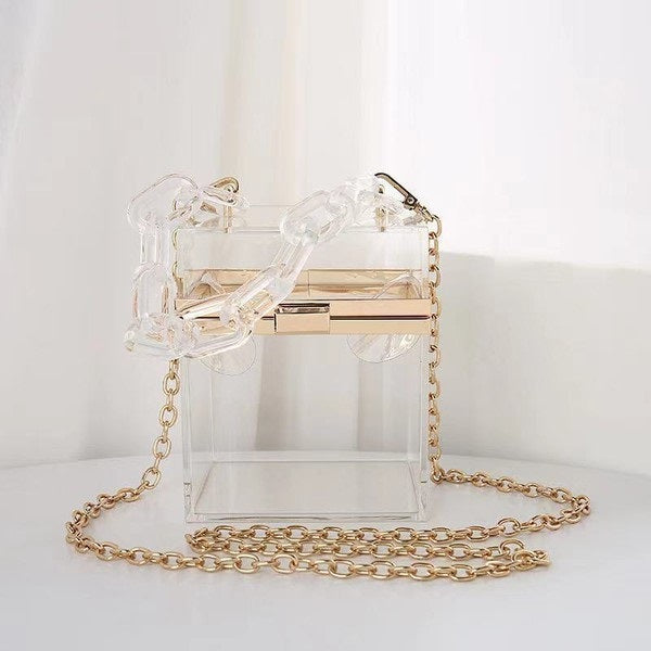 Acrylic Gift Box Shape Bag