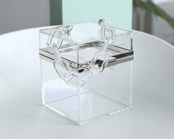 Acrylic Gift Box Shape Bag