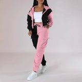 Two-Piece Color Block Jogger Set