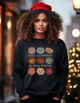 Peace & Kindness Floral Sweatshirt