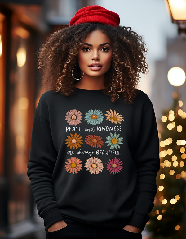 Peace & Kindness Floral Sweatshirt