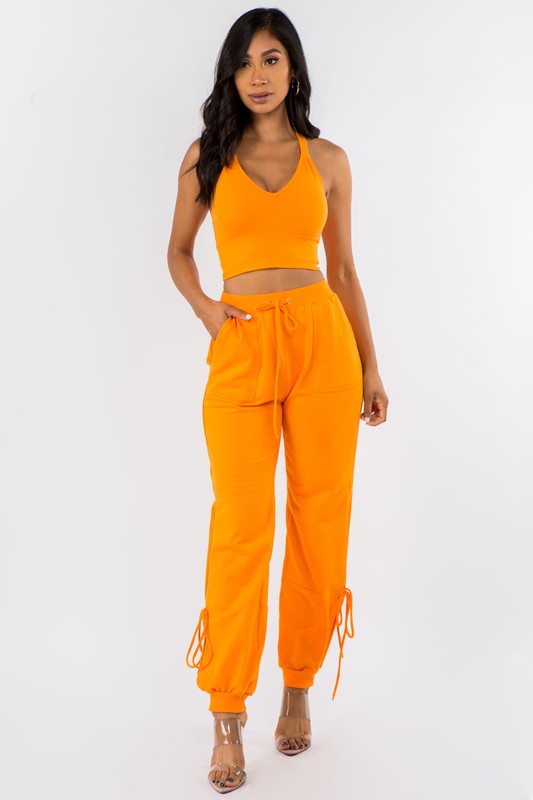 French Terry Tank Top  and pant set