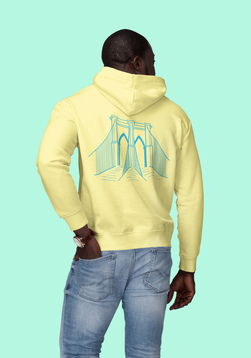 Unisex Cotton/Poly Midweight Fleece Hooded Sweatshirt.